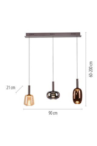 Suspension LED Irides - Doré - 3 x 9 W