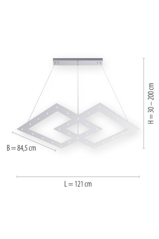 Suspension LED Pure Cosmo - Argenté - 44 x 1 W/1 x 21 W