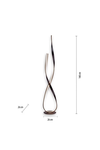 Lampadaire LED Linda - Marron - 26 W