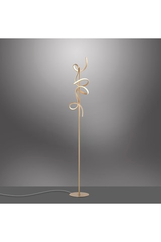 Ledstaanlamp Curls Goudkleurig