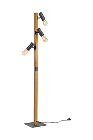 Staanlamp Pilon Zwart en Naturel