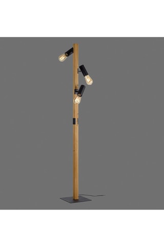 Staanlamp Pilon Zwart en Naturel