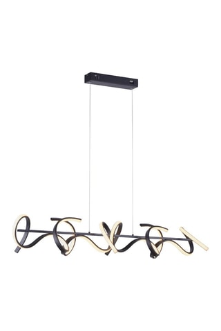 Ledkroonluchter Curls - Zwart