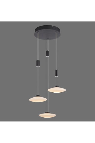 Ledkroonluchter Lautada - Zwart