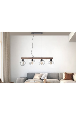 Lustre Kaska - Imitation bois