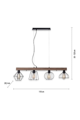 Lustre Kaska - Imitation bois