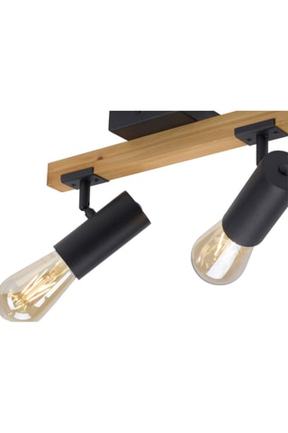 Plafondlamp Pilon Zwart en Naturel