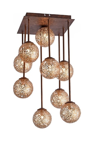 Plafondlamp Greta Roestbruin en Goudkleurig