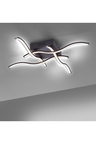 Ledplafondlamp Wave - Zwart