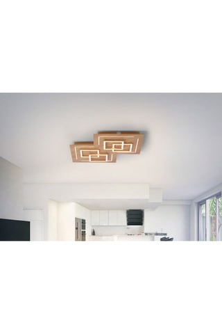 Plafoniera LED Q-Linea - Effetto legno