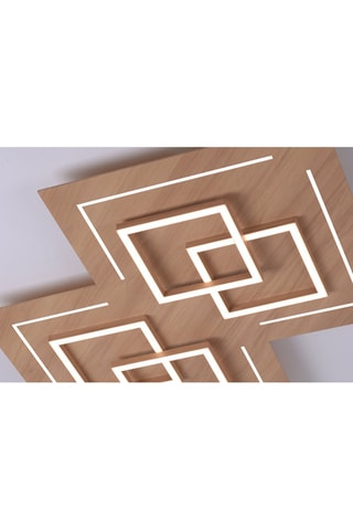 Plafoniera LED Q-Linea - Effetto legno