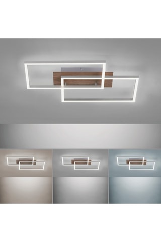 Plafoniera LED Iven - Effetto legno