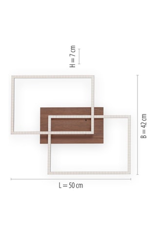 Plafoniera LED Iven - Effetto legno