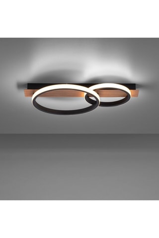 Plafoniera LED Trooper - Effetto legno