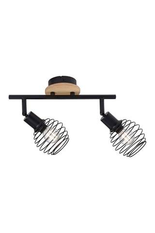 Plafondlamp Zwart en Naturel