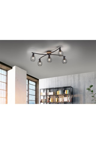 Plafondlamp Zwart en Naturel