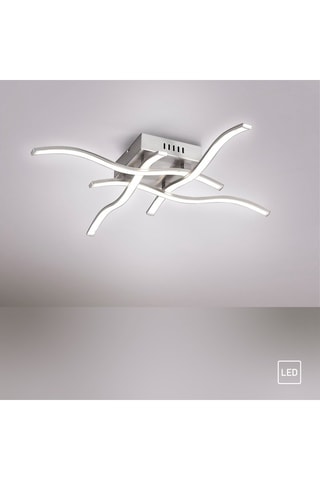 Ledplafondlamp Wave - Zilverkleurig - 4 x 4,6 W