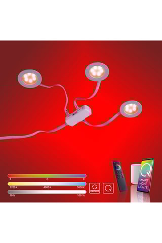 Ledplafondlamp Q-Elli - Wit - 3 x 3,4 W