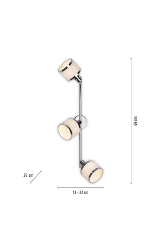 Plafoniera Accor - Argentato - 3 x 25 W