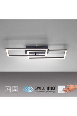 Plafoniera LED Iven - Nero - 2 x 36 W