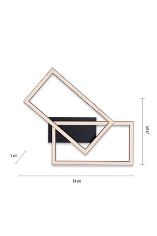 Plafoniera LED Iven - Nero - 2 x 36 W
