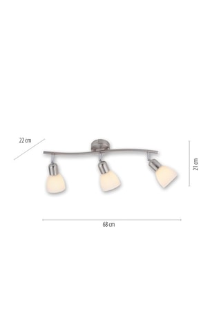 Wandlamp en Ledplafondlamp Karo - Zilverkleurig - 3 x 40 W