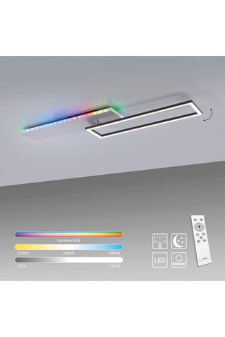 Plafoniera LED Renda - Nero e grigio - 25/5 W