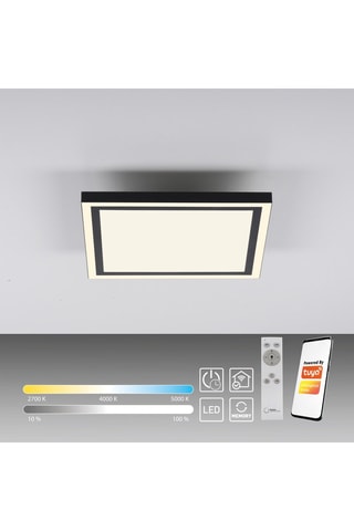 Ledplafondlamp connecté Edging-Smart - Zwart - 32 W