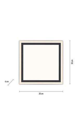 Ledplafondlamp connecté Edging-Smart - Zwart - 32 W