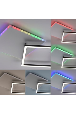 Plafoniera LED Renda - Nero e grigio - 25/5 W