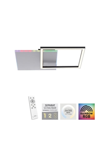 Plafoniera LED Renda - Nero e grigio - 25/5 W