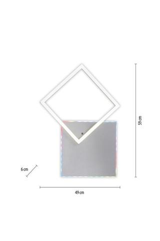 Plafoniera LED Renda - Nero e grigio - 25/5 W