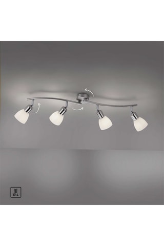 Ledplafondlamp Karo - Zilverkleurig - 4 x 40 W