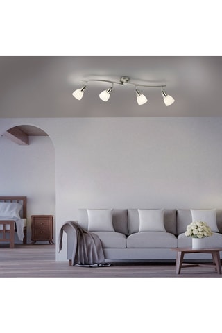 Ledplafondlamp Karo - Zilverkleurig - 4 x 40 W