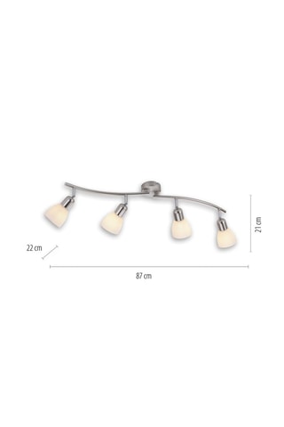 Ledplafondlamp Karo - Zilverkleurig - 4 x 40 W