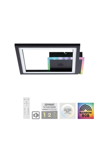 Plafoniera LED Musika - Nero - 16/5 W