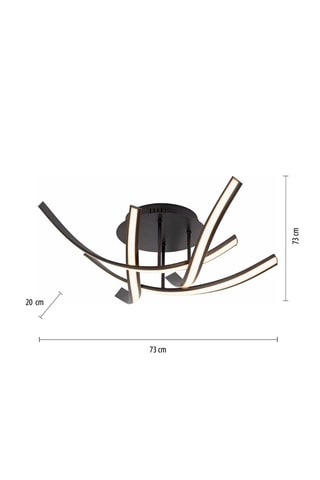 Ledplafondlamp Linda - Bruin - 4 x 3 W