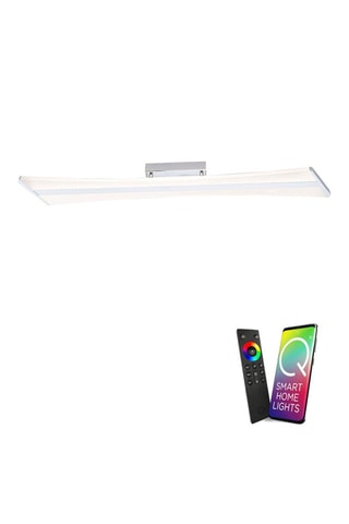 Plafonnier LED connecté Q-Riller - Gris - 2 x 14 W