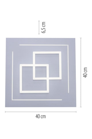 Plafoniera LED Q-Linea - Argentato - 10/3 W