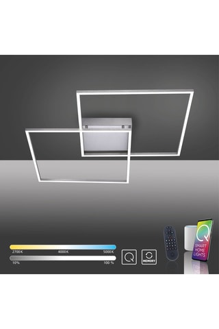 Plafonnier LED Q-Inigo - Argenté - 2 x 21 W