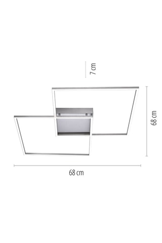 Plafonnier LED Q-Inigo - Argenté - 2 x 21 W