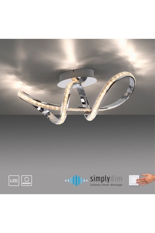 Ledplafondlamp Tanja - Zilverkleurig - 30 W