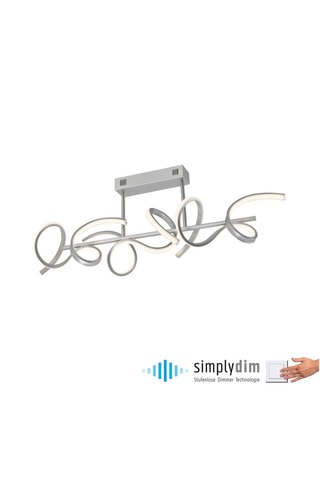 Ledplafondlamp Curls - Zilverkleurig - 8,6 W