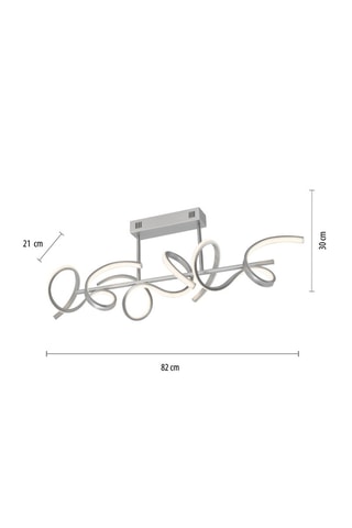 Ledplafondlamp Curls - Zilverkleurig - 8,6 W