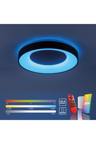 Ledplafondlamp connecté Lolasmart-Anika - Antraciet - 26,5 W