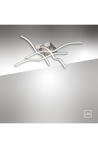 Ledplafondlamp Wave - Zilverkleurig - 4 x 7,2 W