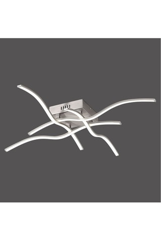 Ledplafondlamp Wave - Zilverkleurig - 4 x 7,2 W