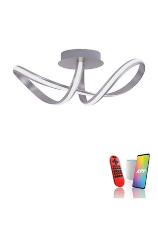 Ledplafondlamp Lolasmart-MELINDA - Zilverkleurig - 28 W