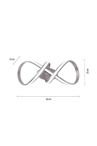 Ledplafondlamp Lolasmart-MELINDA - Zilverkleurig - 28 W