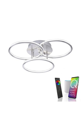 Ledplafondlamp Q-Nevio - Zilverkleurig - 3 x 13,5 W